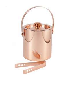 Seau à glace en acier inoxydable personnalisé, design fin et durable, articles de bar en métal pour hôtel, restaurant et fête de mariage, pour le stockage de glace - Product Image 2