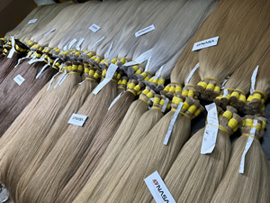 Extensions de cheveux naturels vierges vietnamiens NASA Hair Bulk, couleur claire, super double drawn, 50cm 60cm - Product Image 3