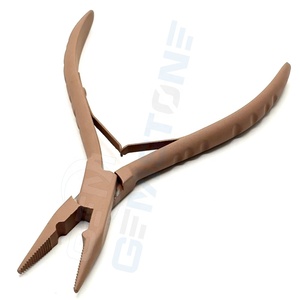 Pince à extensions capillaires professionnelle en acier inoxydable 5,5 pouces, outil durable et réutilisable pour anneaux nano/micro - Product Image 2