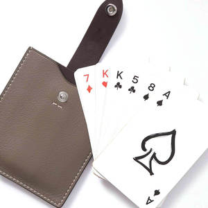 Étui de rangement en cuir personnalisé pour cartes à jouer, pochette de rangement pour jeu de cartes de poker, boîte de rangement de style enveloppant pour accessoires de jeu - Product Image 3