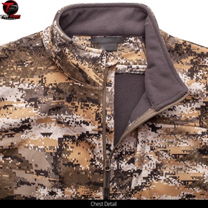 Gilet utilitaire softshell pour homme, col montant, fermeture éclair intégrale, pour la chasse, la pêche, les voyages, coupe-vent, léger, sans manches - Product Image 3