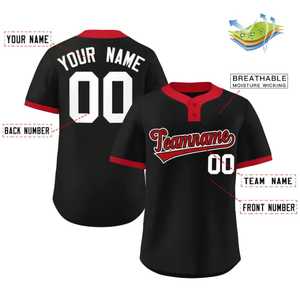 Camiseta de Béisbol Negra para Hombre, Manga Corta, con Nombre del Equipo Estampado, Transpirable, de Poliéster, Corte Regular, con Botón con Logotipo Frontal - Product Image 5