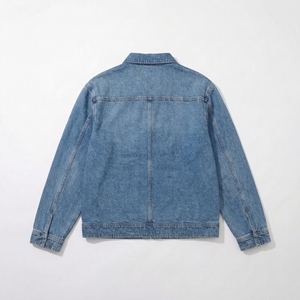 เสื้อแจ็คเก็ตยีนส์สีฟ้าอ่อนแบบมีซิป |   เสื้อแจ็คเก็ตเดนิมทรงโอเวอร์ไซส์สไตล์สตรีทแวร์ |   เสื้อโค้ทเดนิมหลายกระเป๋า |   ผู้ผลิต OEM ตามสั่ง - Product Image 2