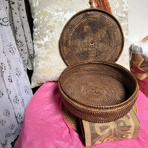Urban <b>Large</b> Capacity Handmade Rattan <b>Basket</b> For Blanket Toy And Clothes Storage Durable Natural Rattan <b>Baskets</b> For Bedrooms Lids - Product Image 1