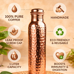 luxury copper bottle for hotel hospitality use copper bottle for restaurant <b>table</b> serving copper bottle for spa wellness centers - Product Image 6
