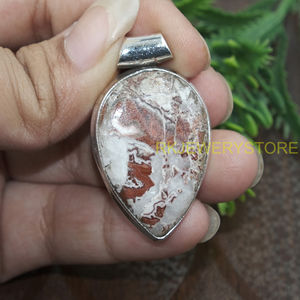 Colgante de Ágata Crazy Lace Natural en Forma de Corazón, Plata de Ley 925, Joyería Artesanal con Piedras Preciosas, Colgante Boho con Piedra Curativa - Product Image 4