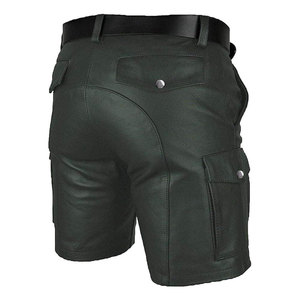 Trendy Faux Leather <b>Shorts</b> For Men Stylish Comfortable <b>Lightweight</b> Design Perfect For Casual Wear And Fashion Lovers - Product Image 5