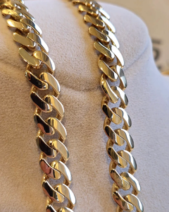 GoldLuxGalleria 14K Gold Plated Alloy Miami Cuban Chain Necklace Men's Classic Curb Link Heavy Chain 25.5 Inches Hip Hop Jewelry - Product Image 4