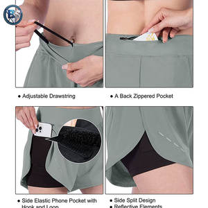 Shorts Deportivos para Mujer, Transpirables, Ligeros, para Yoga, Ejercicio, Correr, Cómodos - Product Image 4