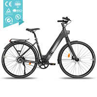 Vélo électrique LAMASSU pour adultes, moteur 350W, batterie 36V 15Ah, 20 MPH, autonomie de 53 miles, transmission par courroie Gates, noir et vert