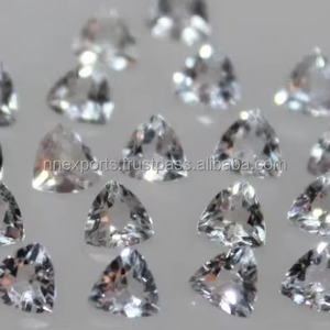 Topacio Blanco Natural de 9mm, Calidad AAA, Corte Trillón Facetado, Piedras Sueltas para Fabricantes de Joyería, Precio Bajo Directo de Fábrica, Oferta Exclusiva - Product Image 2
