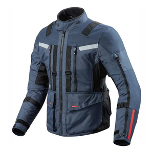 Unisex Blue <b>Motorcycle</b> Riding <b>Jacket</b> Full Sleeve Windproof Breathable Cordura Fabric All Seasons Winter Adventure Wear - Product Image 2