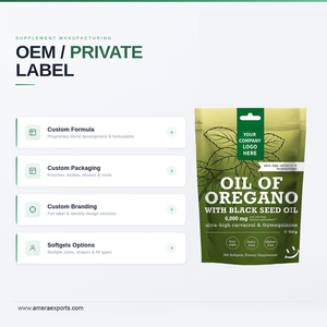 Aceite de Orégano Certificado GMP con Aceite de Semilla Negra 6000 Mg en Cápsulas Blandas Sin GMO Sin Lácteos Sin Gluten 300 Unidades - Product Image 3