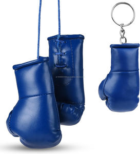 Mini Boxing Gloves Set Includes Matching Keychain | PU | Lightweight Waterproof | Car Rearview <b>Mirror</b> Gym Mini Boxing Gloves - Product Image 1