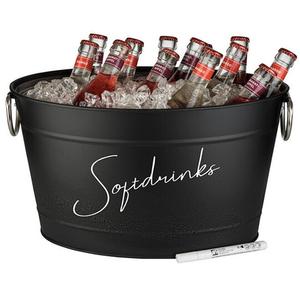 Venta al por Mayor de Hielera de Acero Inoxidable Galvanizado Negro de 11L, Resistente a la Oxidación, para Cerveza, Vino, Bebidas, Bar y Eventos - Product Image 3