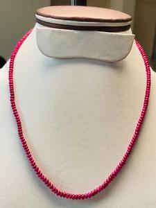 Natural <b>Ruby</b> bead <b>necklace</b> non heated non treated 113.49 CTS 3.5-5 MM 20 inch premium quality gemstone jewelry piece nice luster - Product Image 3