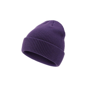 Bonnet en tricot noir et blanc personnalisé avec revers, en coton premium, ajustable, pour sports d'hiver, OEM ODM, marque privée KRAVEN SPORTS - Product Image 1