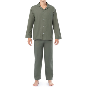 Relaxed Fit Men Night <b>Suit</b> Long Sleeve Crew Neck Long Pants Set Drawstring Soft Breathable Lightweight Winter Night <b>Suit</b> - Product Image 1