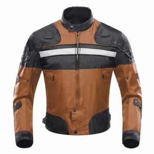Latest Design Premium Quality Motorbike <b>Buffalo</b> Leather <b>Jacket</b> Wholesale Windproof Customized Motorbike <b>Jacket</b> Racing Gear New - Product Image 1
