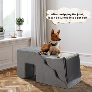 Scala a 5 Gradini Grigia per Cani e Gatti, Arredamento Premium per Animali Domestici - Product Image 4