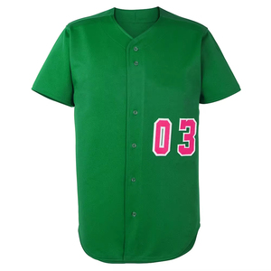 Camisetas de Béisbol Personalizadas 100% Poliéster, Transpirables, de Secado Rápido, Uniformes Deportivos Personalizados con Impresión por Transferencia de Calor - Product Image 4