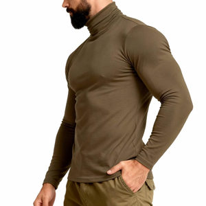 Pull-over décontracté pour homme en coton et polyester, col roulé, écologique, doux et respirant, tendance et durable - Product Image 3