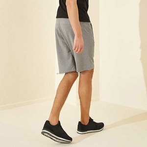 Short en coton gris avec logo personnalisé pour hommes Short de sport respirant en nylon pour hommes - Product Image 2