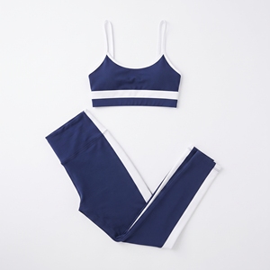 Ensemble de yoga une pièce pour femme adulte, nouvelle collection, haute qualité, couleur unie, grandes tailles, avec brassière sans manches, short et legging de sport - Product Image 1