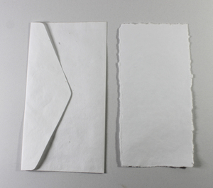 Business Envelopes 250 Gsm Deckled Edge Card With Matching Envelop Recycled Handmade Paper - Product Image 1