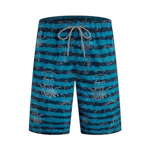 Shorts de plage personnalisés en polyester pour hommes, shorts de surf, maillot de bain, short de bain avec poche arrière, caleçons de bain - Product Image 6