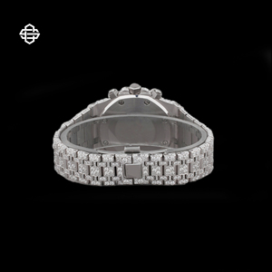 Reloj de Pulsera de Acero Inoxidable de 20 mm con Cronógrafo de Diamantes Moissanite y Cuarzo para Hombre, de Lujo y Moda, Más Vendido - Product Image 3