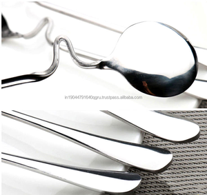Cuillère suspendue à poignée incurvée élégante de luxe pour le restaurant d'hôtel de mariage de café de thé - Product Image 4