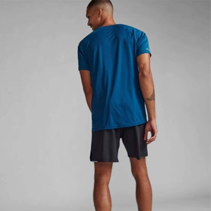 Camiseta Deportiva de Manga Corta para Hombre, Azul, de Secado Rápido, Corte Regular, Cuello Redondo, Estilo Jersey - Product Image 4