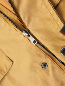 Men's Tan Canvas Safari <b>Jacket</b> Stand Collar Zipper Closure Epaulet Workwear Style Plus Size Autumn Wear Regular Fit Bangladesh - Product Image 6