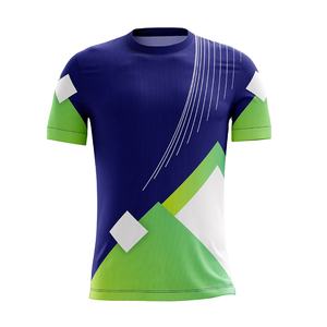 Venta al por mayor de camisetas de fútbol personalizado desgaste de fútbol azul y blanco conjuntos de camisetas de fútbol de secado rápido Jersey de fútbol - Product Image 1