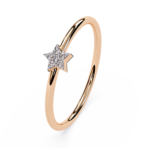 Bague de créateur tendance en or 10 carats, diamant de laboratoire rond contemporain, inspirée de l'Est-Ouest, certifiée IGI - Product Image 3