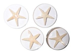 Starfish Real Specimen Plastic Cabochon Round 38x38 mm Clear Flat Bottom for Crafts and Jewelry Making - Product Image 5