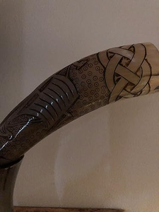 Cuerno de Búfalo Natural Ecológico Hecho a Mano FAIZA CRAFT, Juego de Cuernos para Beber, Cerveza Ale, Estilo Medieval Vikingo Auténtico - Product Image 3