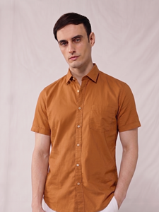 Camisas de Vestir de Manga Corta para Hombre, Transpirables, Casuales, 100% Algodón, Color Sólido, Marca Enovate - Product Image 4