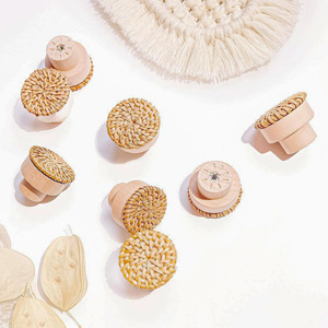 Manijas de ratán natural de gran calidad para armarios y puertas, al precio más bajo. - Product Image 3
