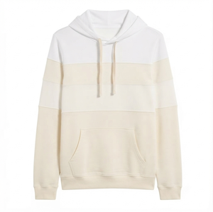 Unisex Color Blocking Hooded <b>Sweatshirt</b> Regular Sleeve Oversized Fit Cotton French Terry Casual Autumn Wear - Product Image 2