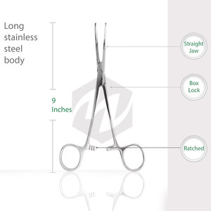 Pinces Kelly de qualité professionnelle, manuelles, hémostatiques, en acier inoxydable, instruments chirurgicaux dentaires certifiés CE - Product Image 4