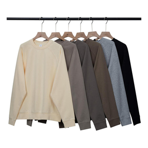 High Quality Long Sleeve Crew Neck <b>Pullover</b> Streetwear Cotton Fleece Unisex Sweatshirt Custom Crewneck Sweatshirt - Product Image 2