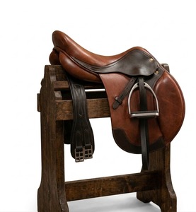 Selle de dressage western en cuir avec arceau en plastique, quincaillerie durable nickelée - Product Image 4