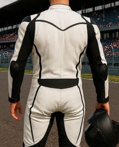 Traje de Motociclismo Deportivo Unisex de Alta Resistencia Personalizado, Hecho de Cuero Genuino Premium, Manga Larga, Costuras Reforzadas de Seguridad - Product Image 6