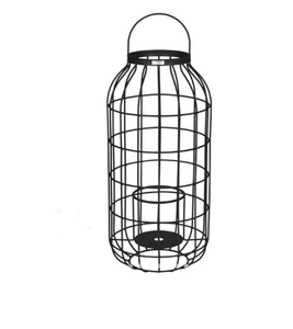 <b>Black</b> <b>Polished</b> Wired Lantern Indoor and Outdoor Tableware Candle Lantern Hotel Decorative Lantern for Festive Season - Product Image 1