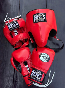 Guantes de Boxeo MMA de Cuero Premium de Alta Calidad Estilo Mexicano Personalizados con Cierre de Gancho y Bucle, Protector de Cabeza y Protector Inguinal - Product Image 2