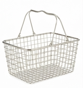 Cesta de Almacenamiento de Alambre Metálico de Alta Calidad, Rectangular, con Asa, Simple, Multiusos, para Organización y Ordenación - Product Image 1