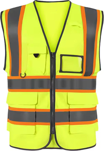Chaleco de Seguridad Ejecutivo Personalizado, Chaleco de Trabajo Reflectante de Alta Visibilidad con Tela Premium, Proveedor Mayorista - Product Image 3