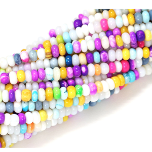 Perles Rondelles Opale Multicolores : Perles en Pierre Précieuse Lisses (7-9mm) - Product Image 4
